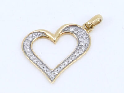 Hänge Guld 18K med diamanter 26xca0,005ct