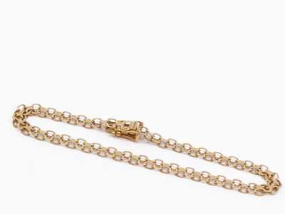 Armband X-länk Guld 18K 6,4g Längd 19cm Bredd 5mm, kistlås