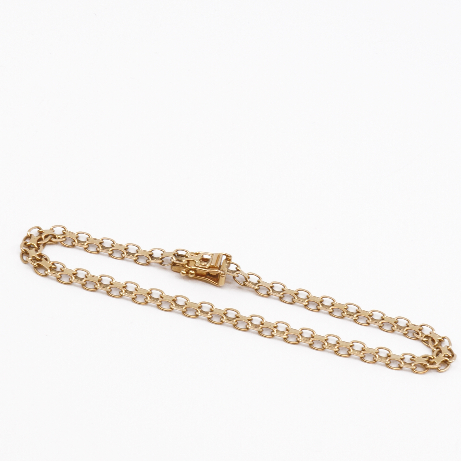 Armband X-länk Guld 18K 6,4g Längd 19cm Bredd 5mm, kistlås