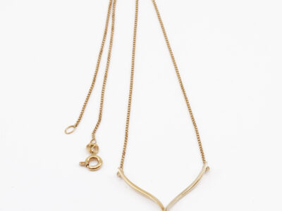 Collier Venezia med integrerad hänge Guld 18K 4,2g Längd 38,3cm Bredd 1mm