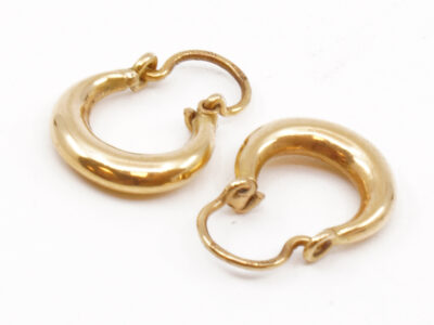 Örhängen Creoler Guld18K 0,9g Höjd 15mm