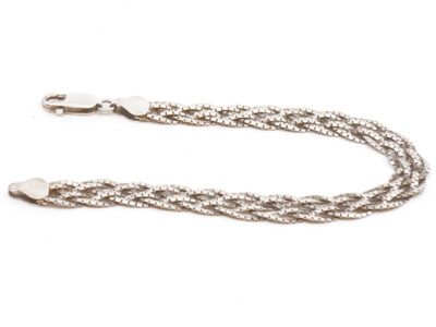 Armband Fläta Silver S925 7,9g Längd 18,5cm Bredd 8mm