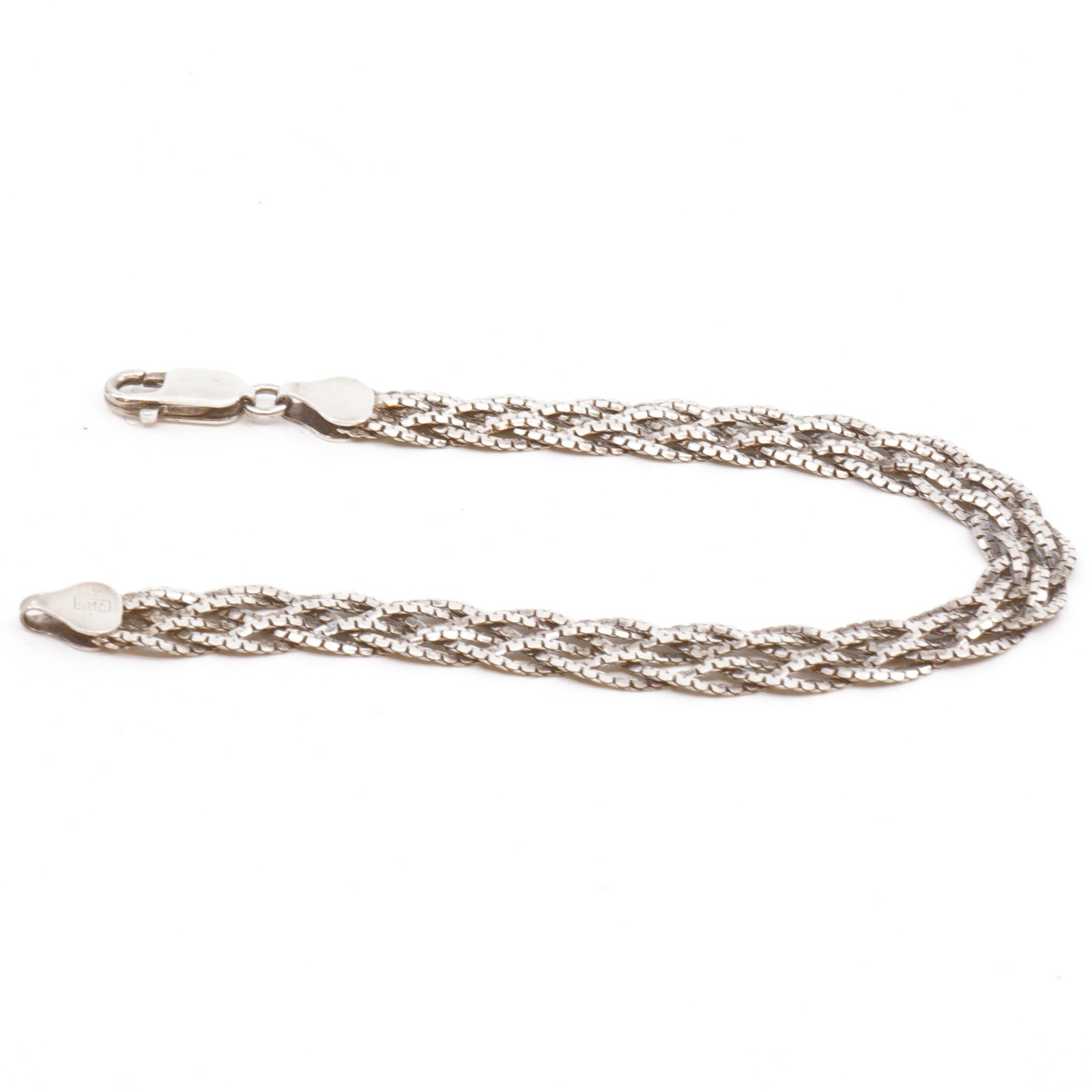Armband Fläta Silver S925 7,9g Längd 18,5cm Bredd 8mm