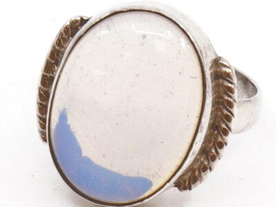 Ring Silver S925 brv9,3g Ø19 med sten