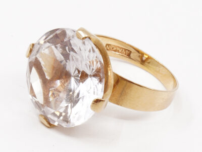 Ring ALTON Guld 18K Brv 5,5g Ø16 med vit sten