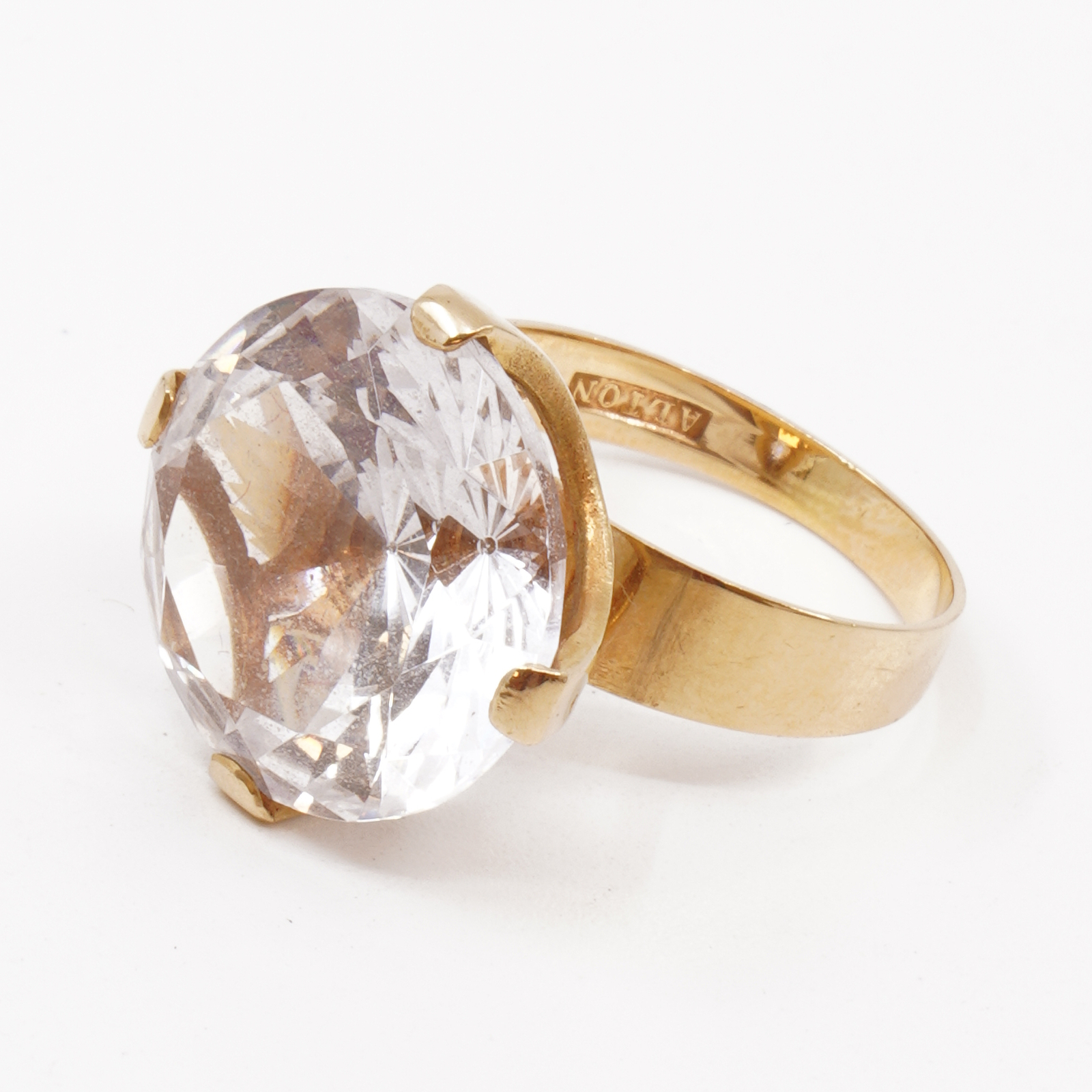 Ring ALTON Guld 18K Brv 5,5g Ø16 med vit sten