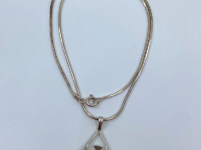 Collier Ormlänk med hänge S925, längd 42,5cm