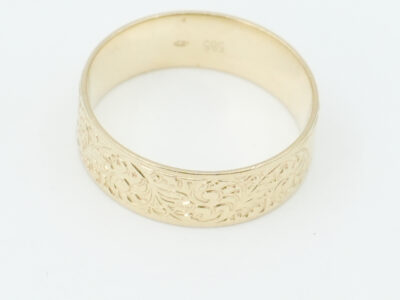 Ring Guld 14K 3,8g Ø18mm mönstrad