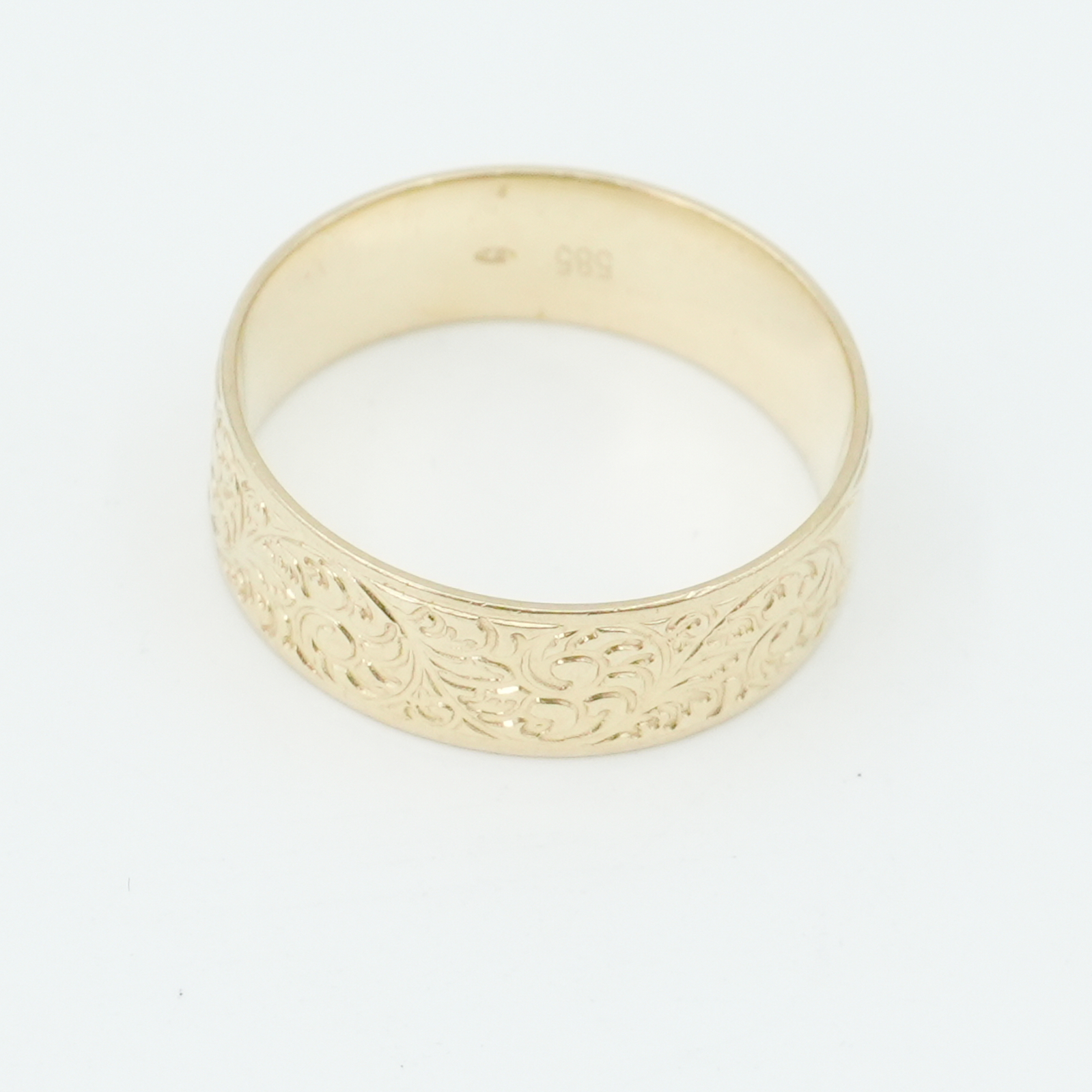 Ring Guld 14K 3,8g Ø18mm mönstrad