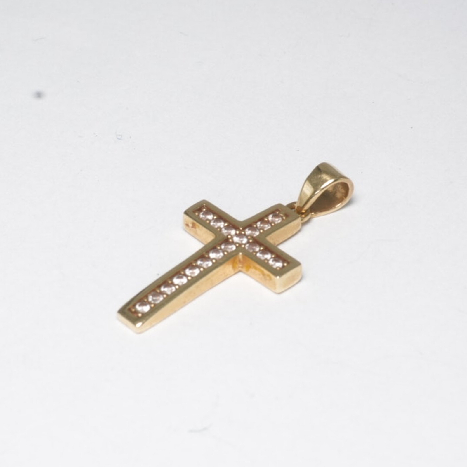 Hänge/berlock Guld 18K med vita stenar