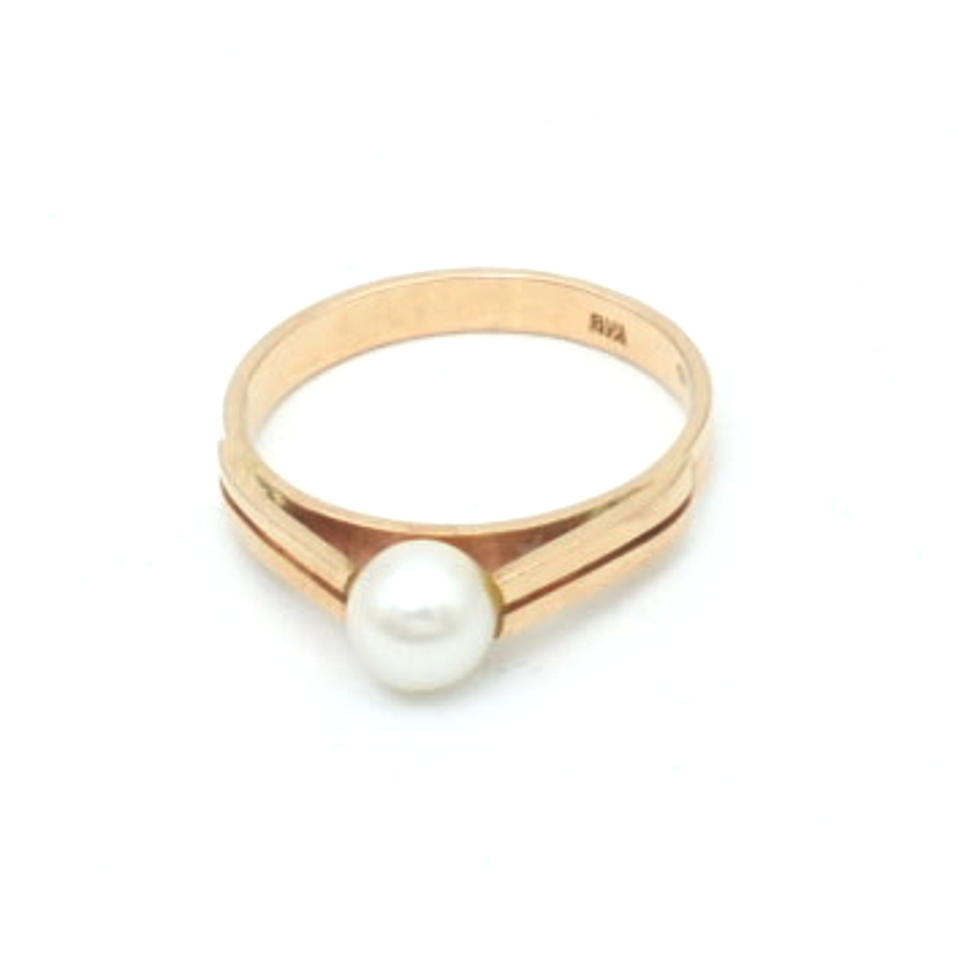Ring med pärla 18K Ø17¼