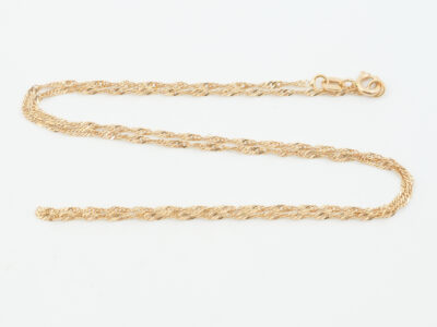 Halskedja Singapore Guld 18K 1,8g Längd 42cm
