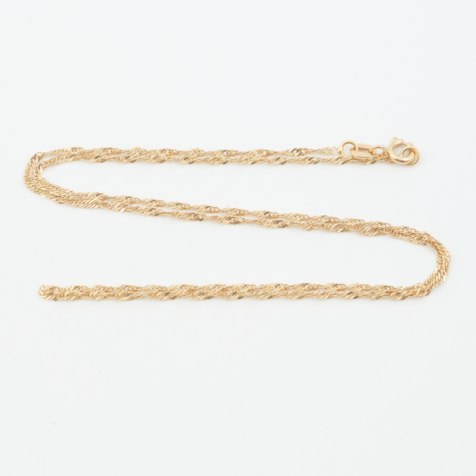 Halskedja Singapore Guld 18K 1,8g Längd 42cm