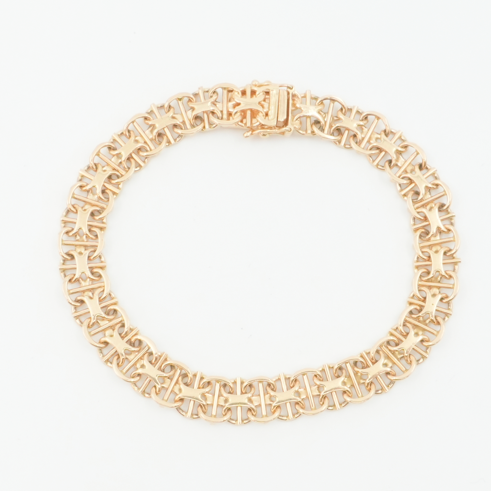 Armband X-länk med stav Guld 18K 17,5g Längd 21cm