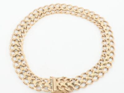 Armband Guld 18K Fiskben med kistlås 15,7g Längd 21cm