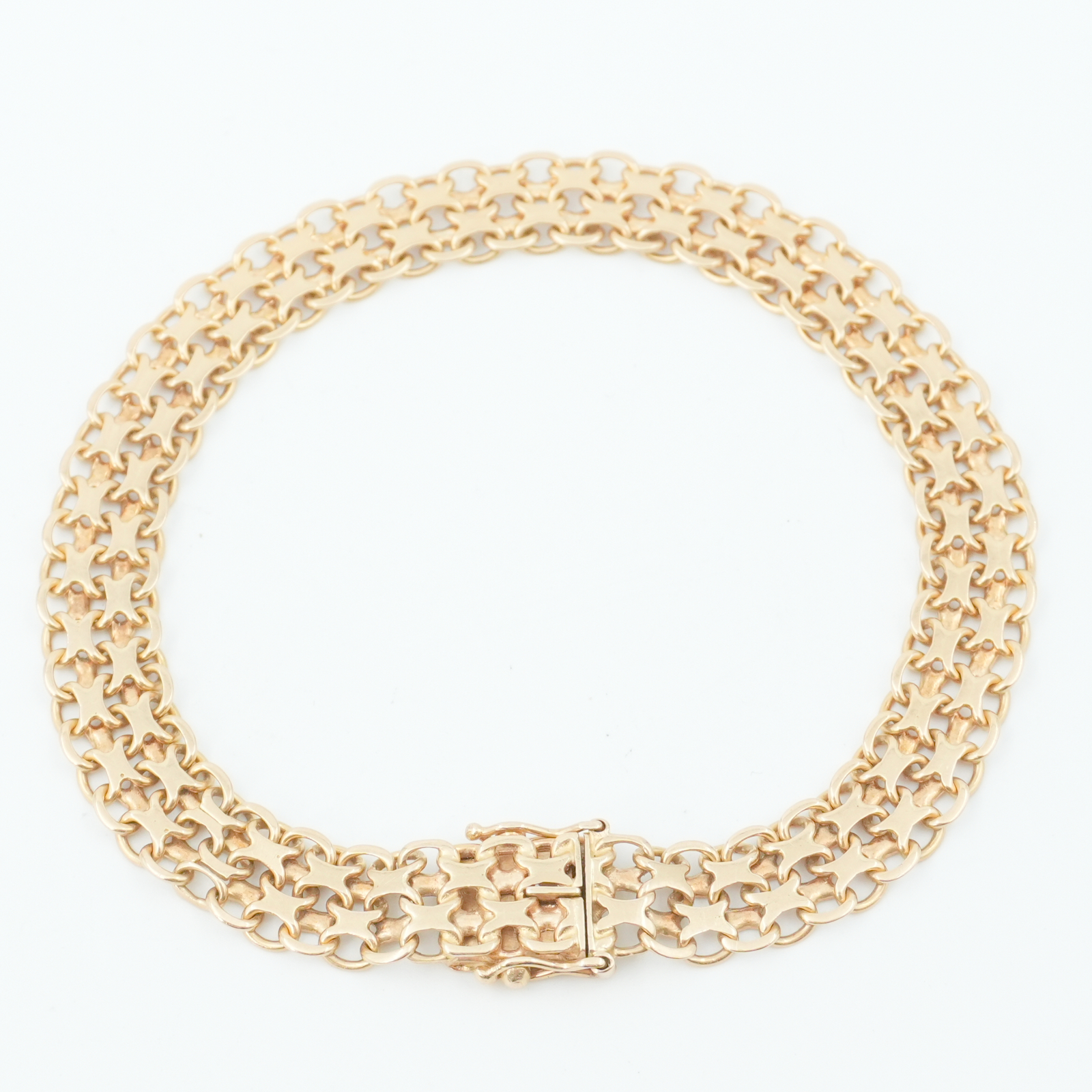 Armband X-länk Guld 18K 16,2g Längd 21cm kistlås