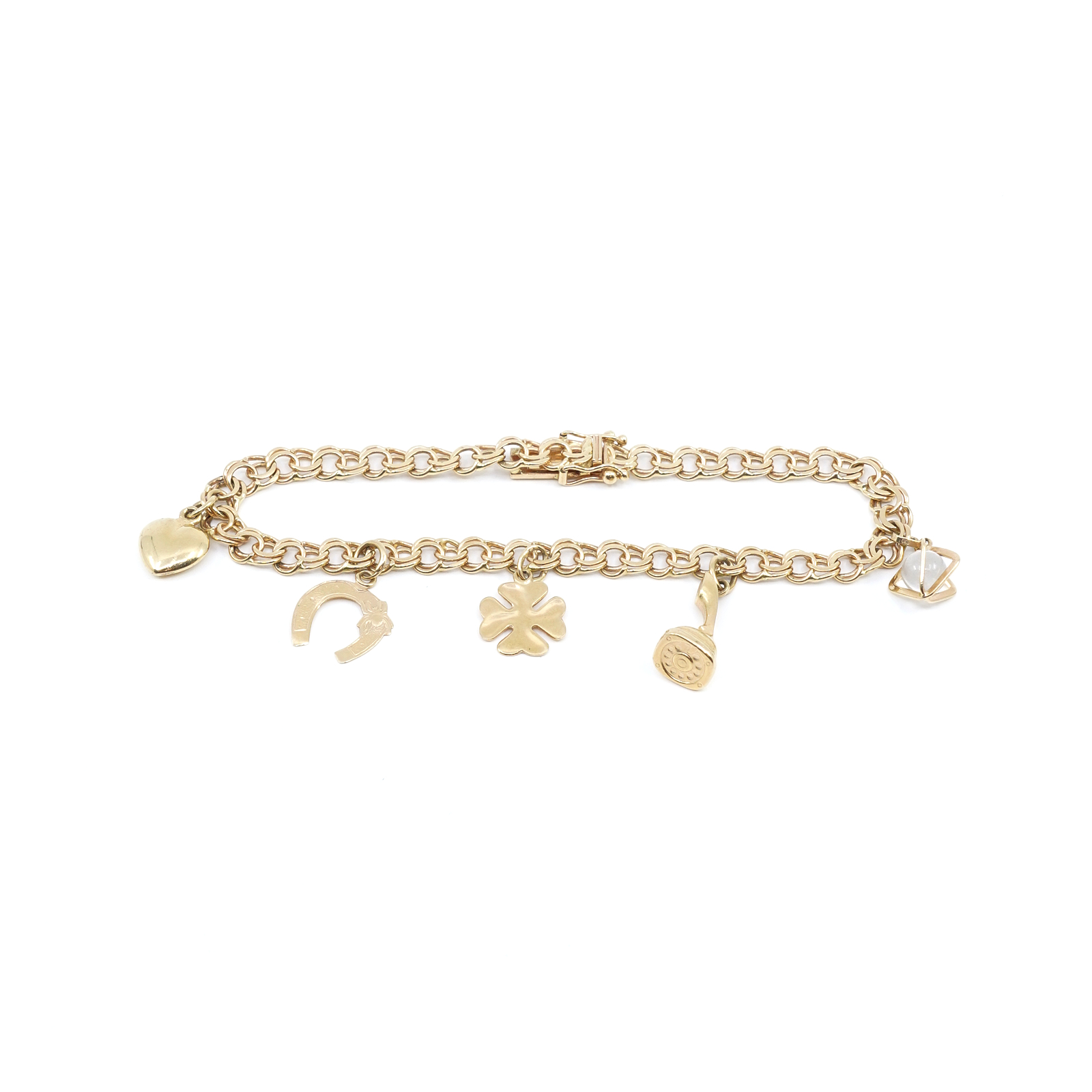 Armband Bismarck med Berlocker Guld 18K 15,2g L 19cm