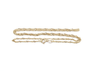 Halskedja Singapore Guld 18K 2,4g L 42cm B 1,7mm