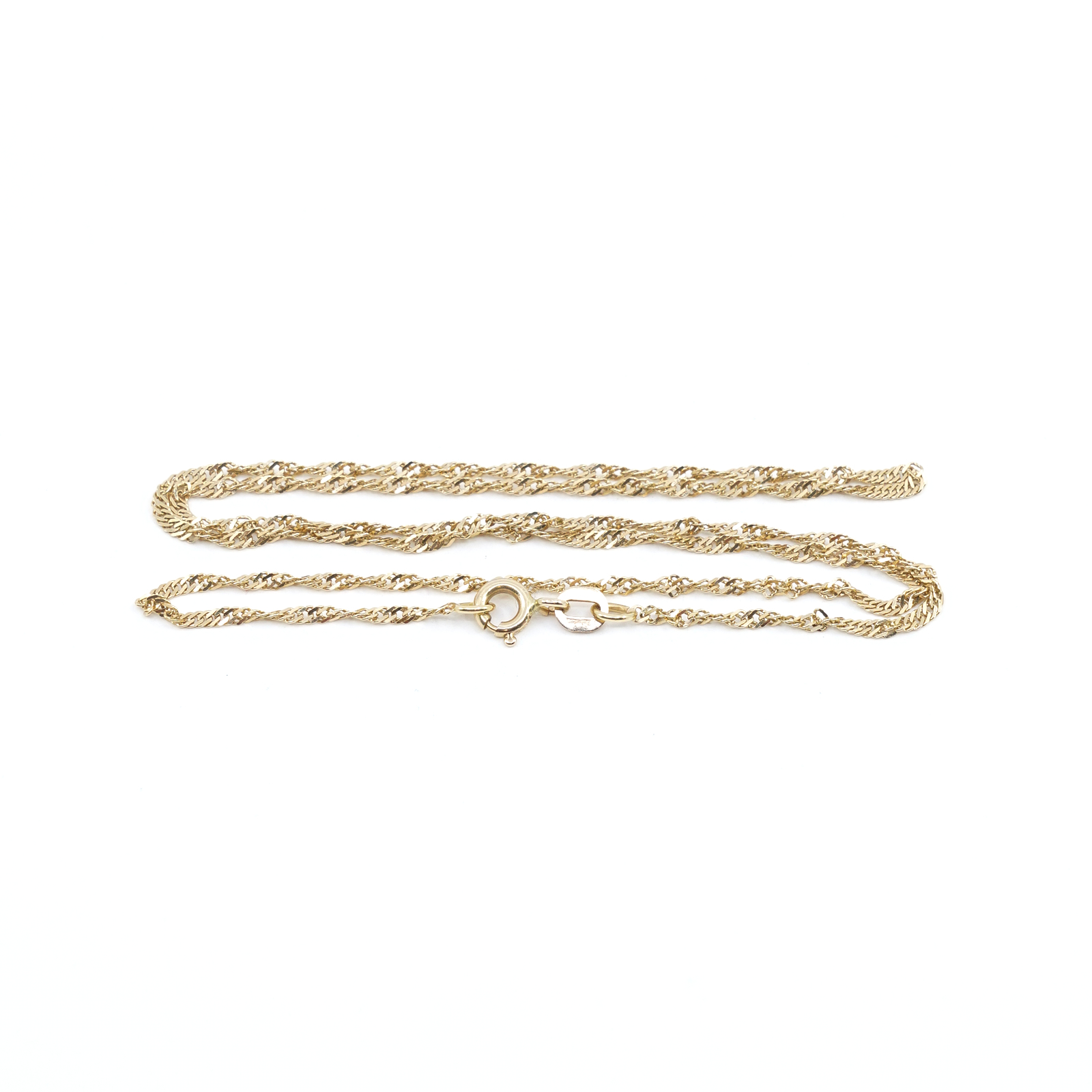 Halskedja Singapore Guld 18K 2,4g L 42cm B 1,7mm