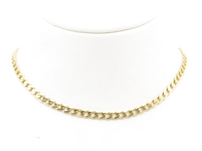 Halskedja manglad Pansar Guld 14K