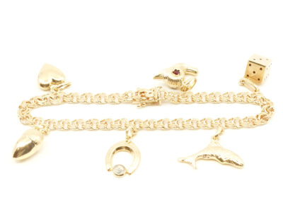 Armband Bismarck med berlocker Guld 18K
