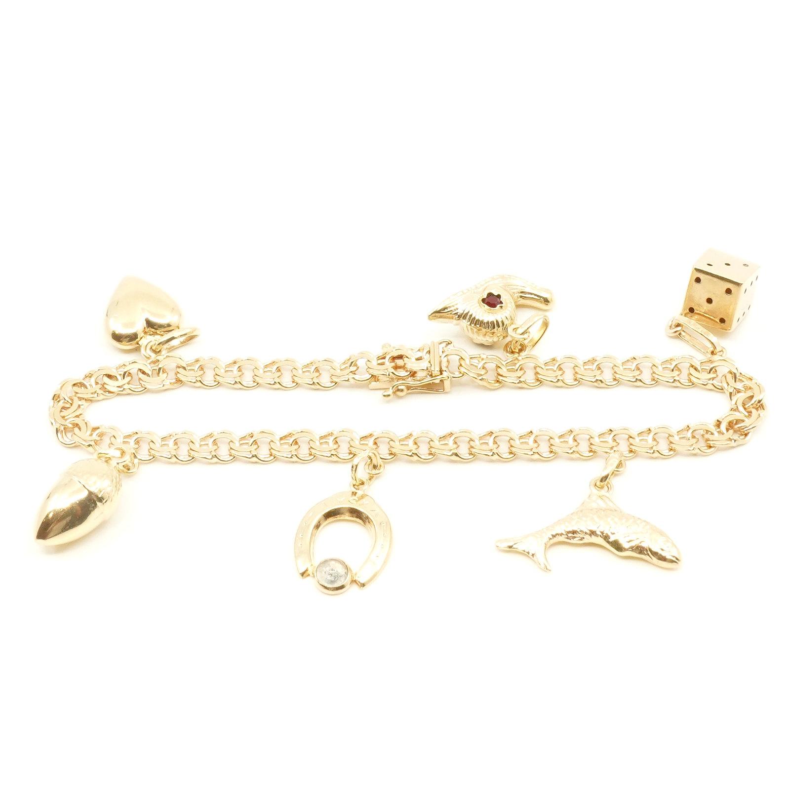 Armband Bismarck med berlocker Guld 18K