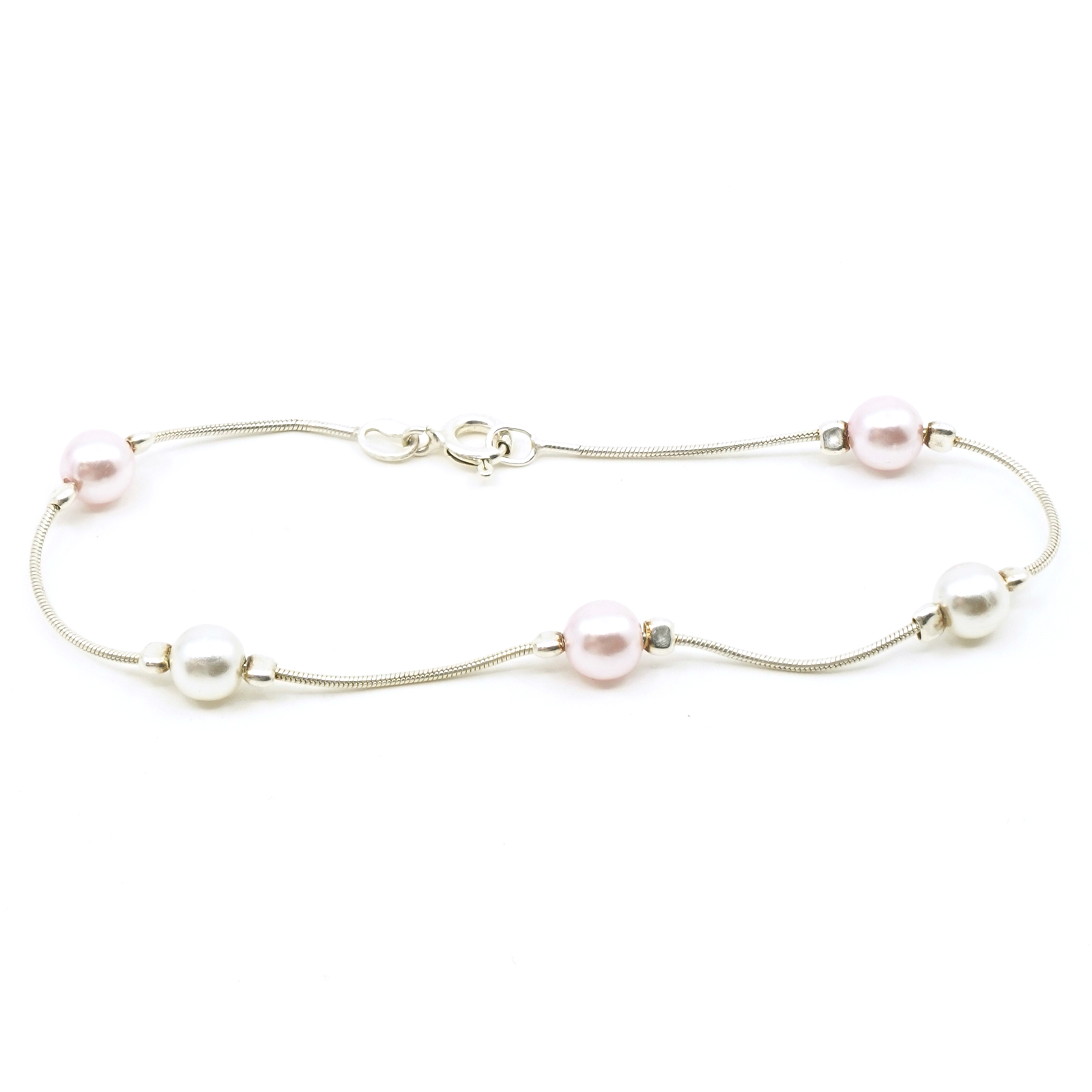 Armband med integrerade imitaionspärlor Silver S925