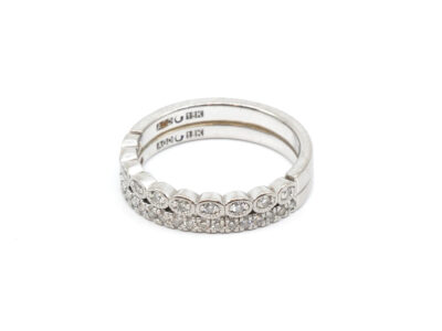 Ring Vitguld 18K Med diamanter