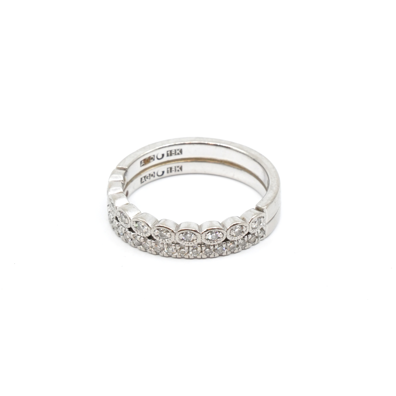Ring Vitguld 18K Med diamanter