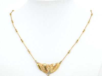 Halscollier Guld 18K Med diamant