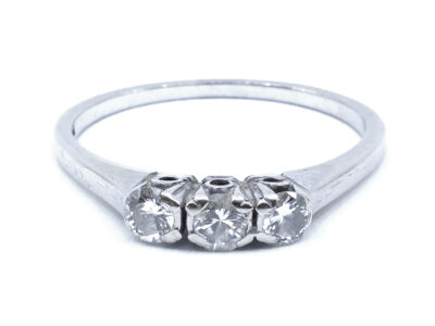 Trinityring 14K vitguld med diamanter