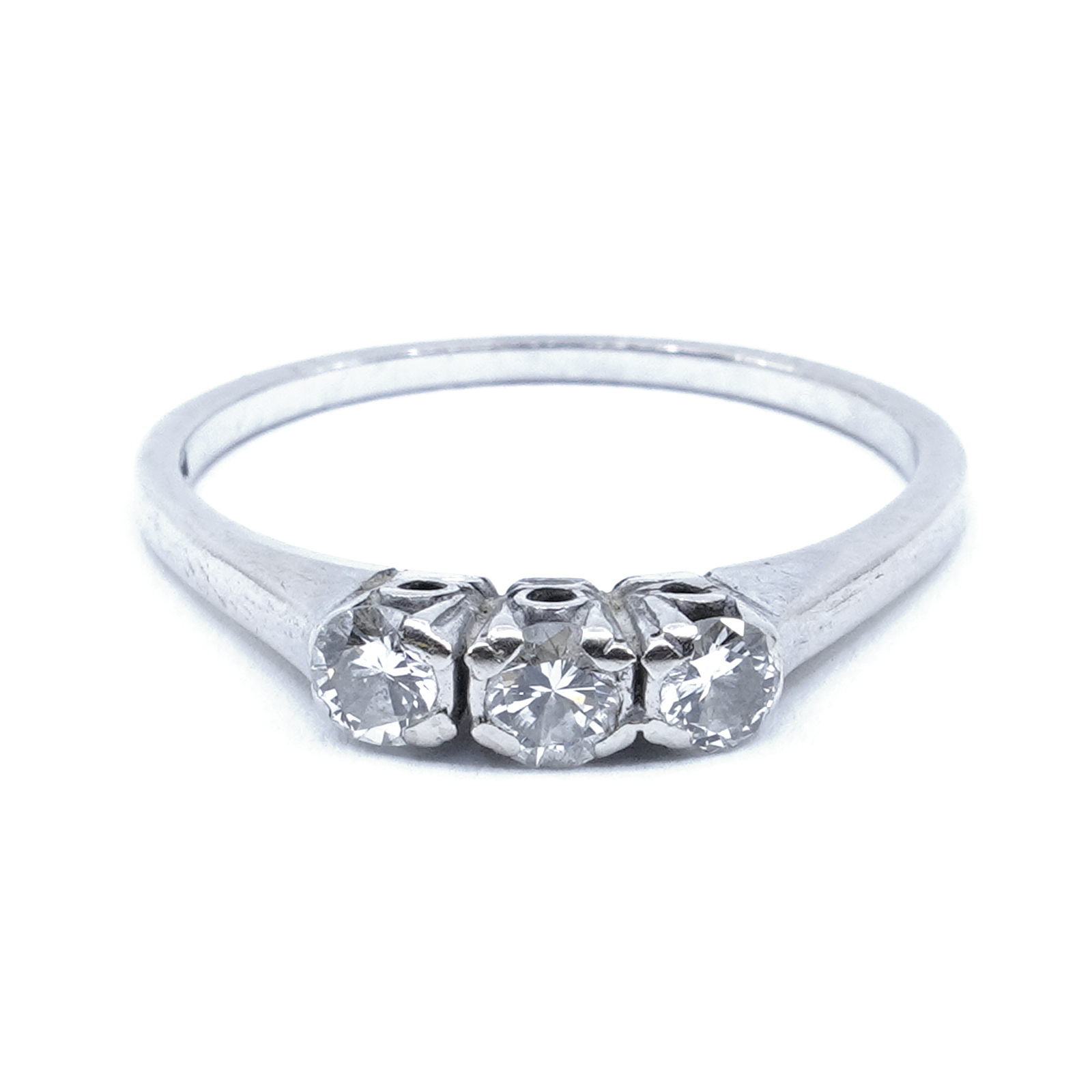 Trinityring 14K vitguld med diamanter
