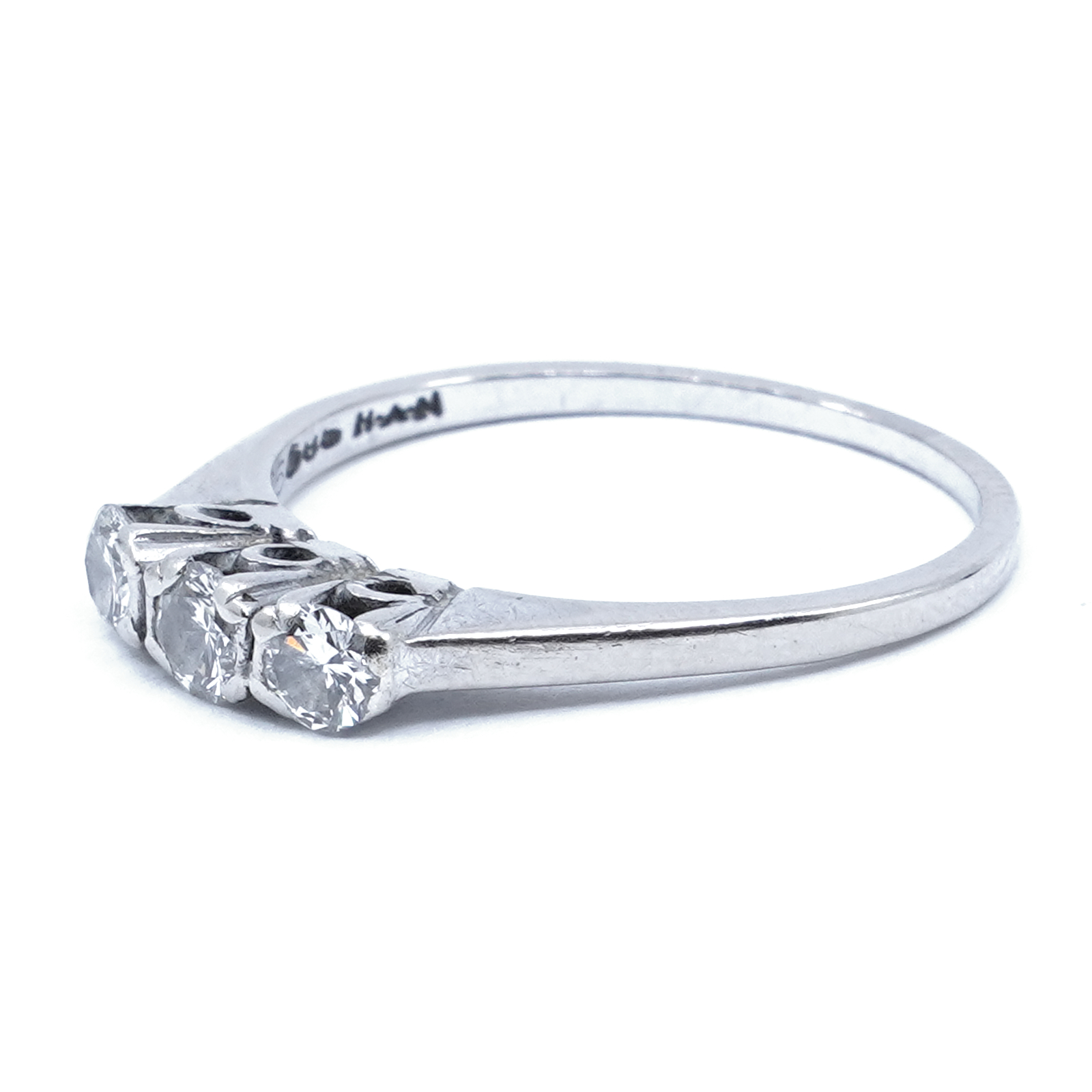 Trinityring 14K vitguld med diamanter