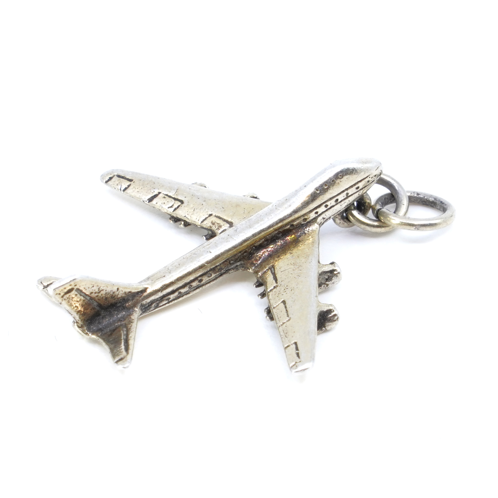 Hänge "Flygplan - Boeing 747" förgyllt sterlingsilver S925
