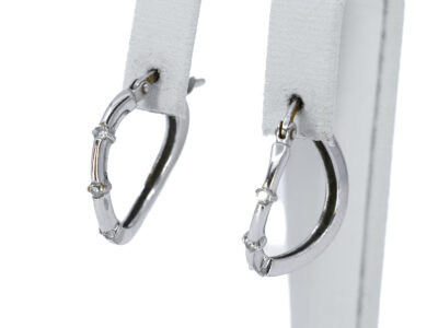 Örhängen Creoler 14K med diamanter