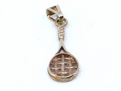 Hänge/berlock "Tennisracket" 18K