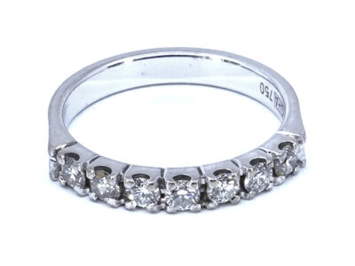 Alliansring med diamanter - totalt 0,35ct 18K vitguld Ø15¼