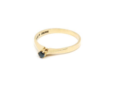 Ring Guld 18K Med blå sten