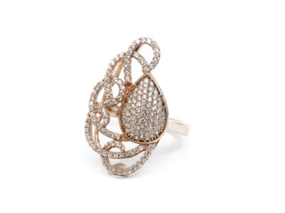 Ring Förgylld Silver S925 Med vita stenar