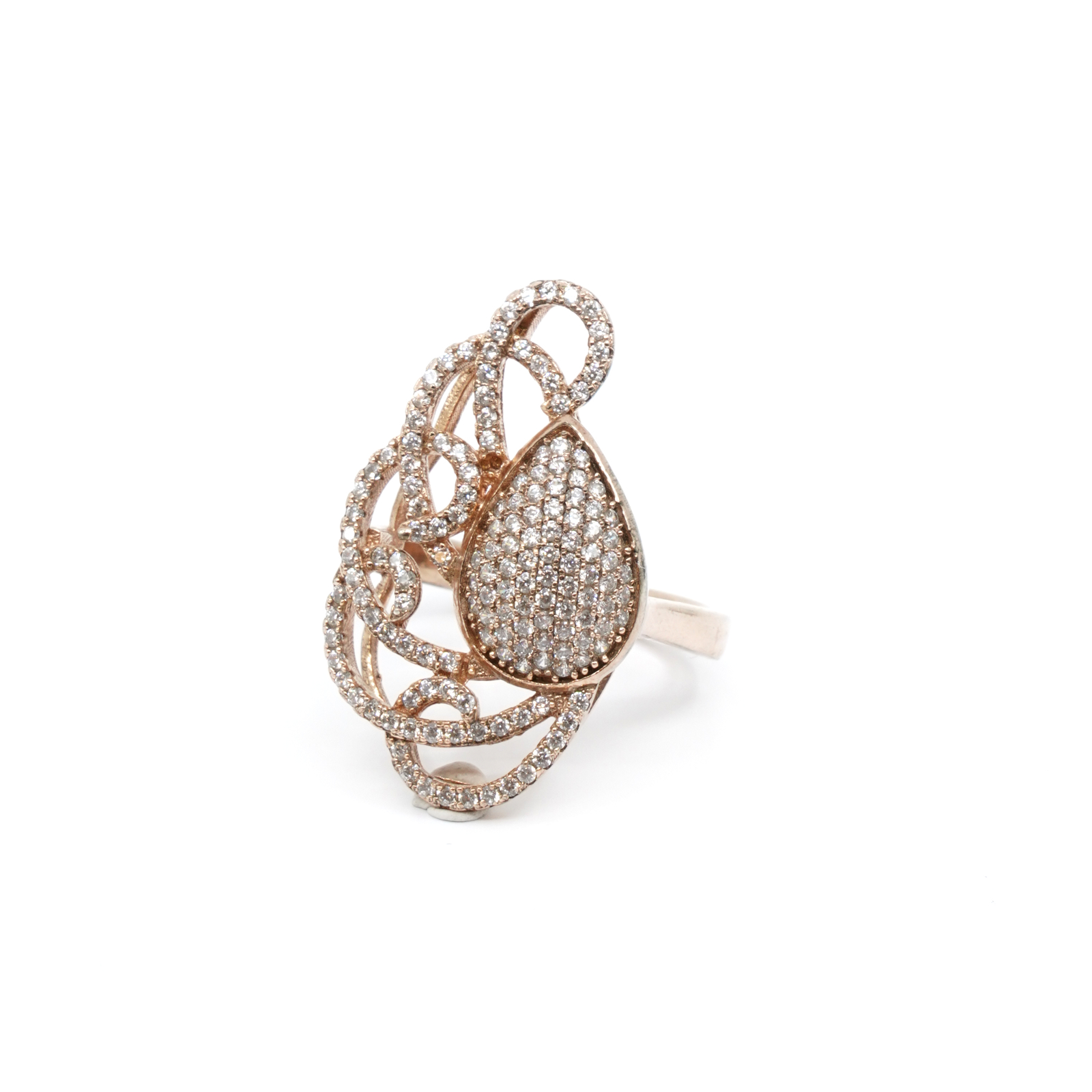 Ring Förgylld Silver S925 Med vita stenar
