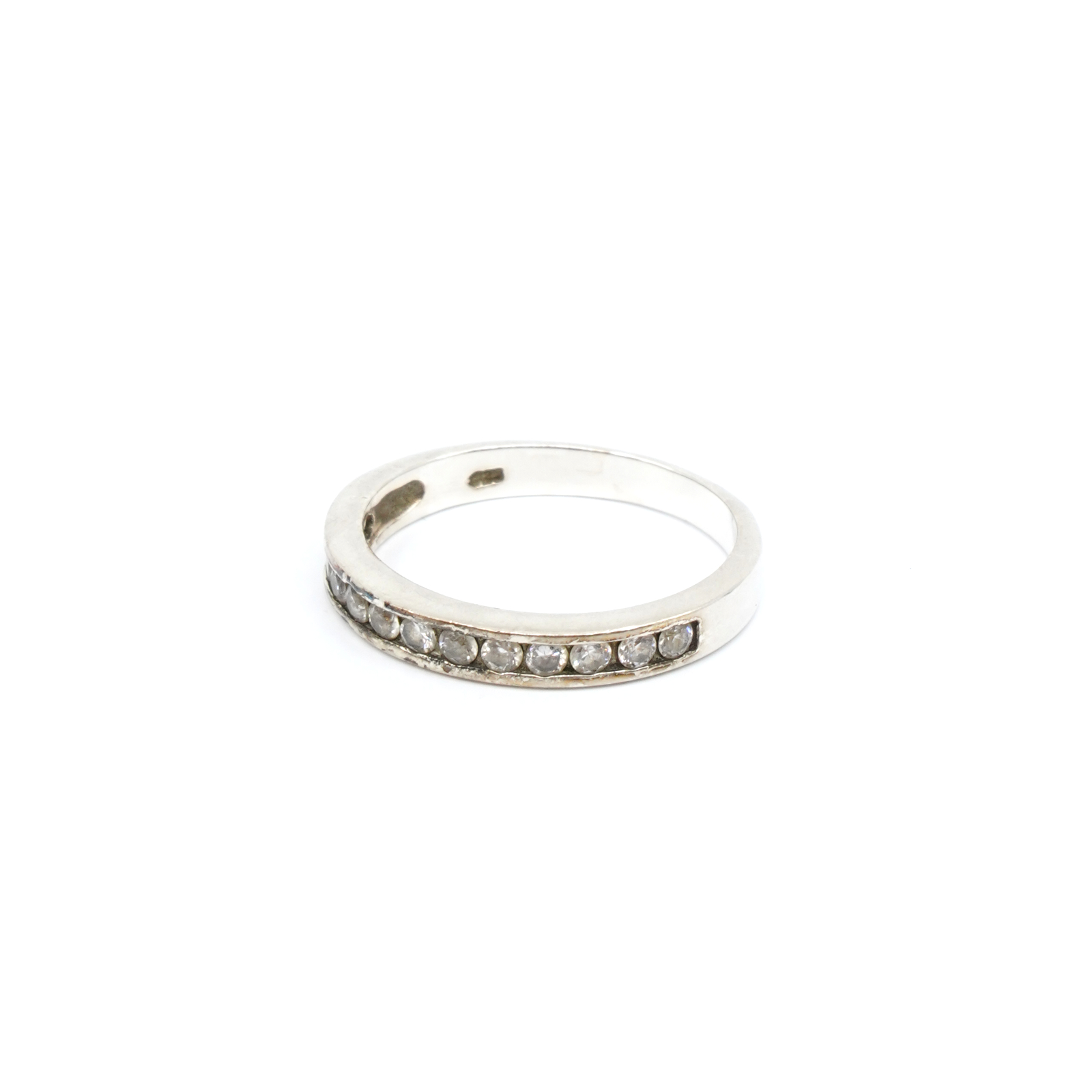 Ring Silver S925 Med Vita Stenar