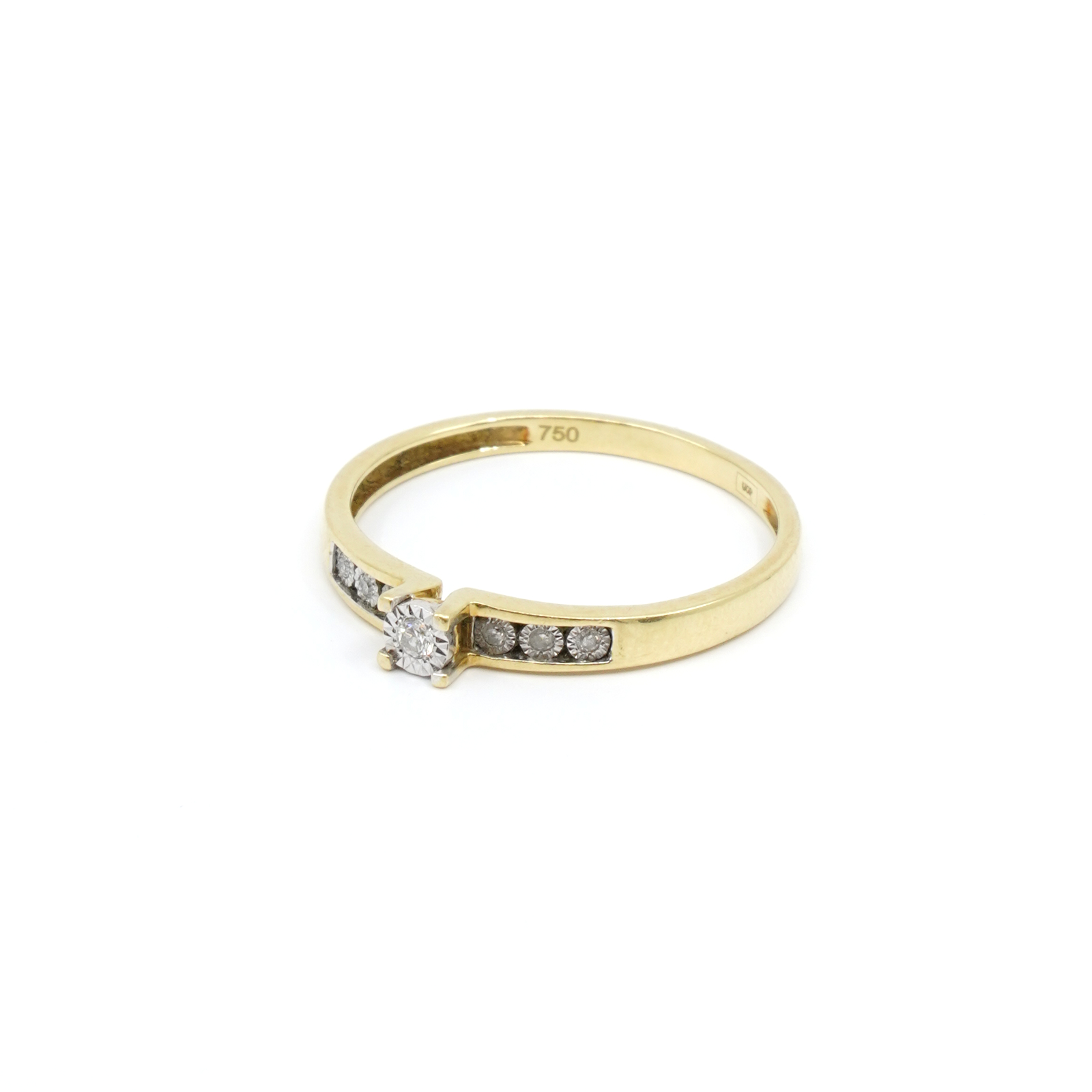 Ring Tvåfärgat Guld 18K Med diamanter