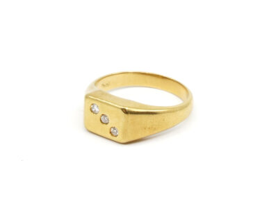 Klackring Guld 18K Med diamanter