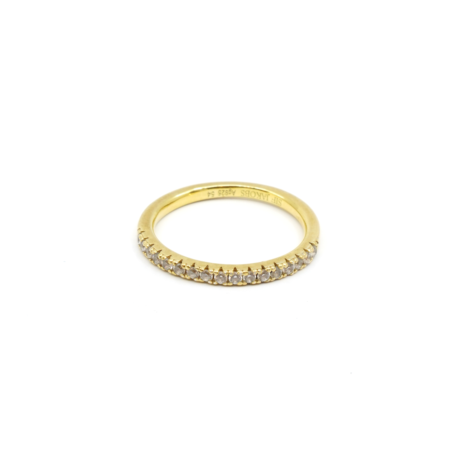 Ring Förgyllt Silver S925 Med vita stenar