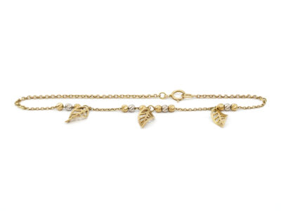 Armband Ankar Tvåfärgat Guld 18K Med integrerade hängen