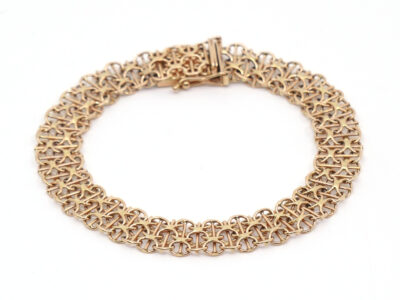 Armband X-länk Guld 18K 14,3g Längd 19cm Bredd 10mm