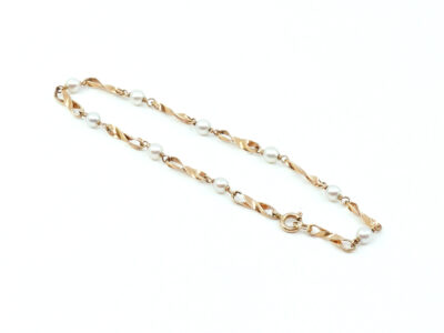 Armband Guld 18K med odlade pärlor