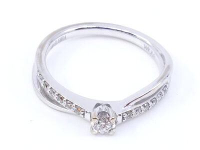 Ring GLAMIRA Vitguld med diamanter