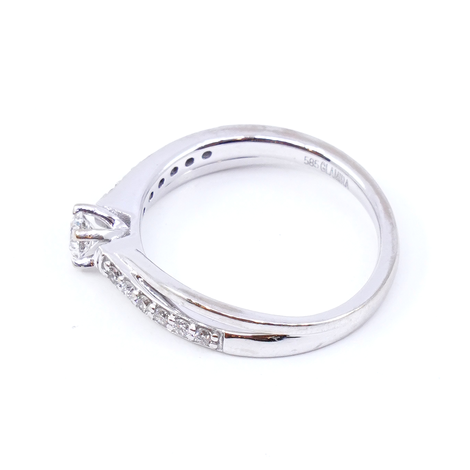 Ring GLAMIRA Vitguld med diamanter
