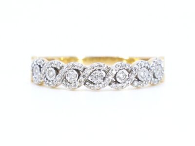 Ring med diamanter 69x totalt ca 0,132ct